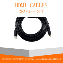 Enchufe de oro macho-macho cable HDMI